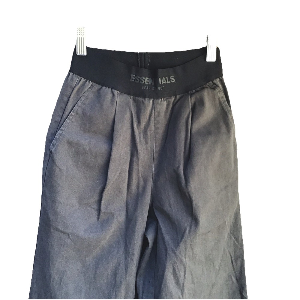 Fear of God Essentials Pants Womens XXS Gray Elastic Waist Straight Leg 21x30.5